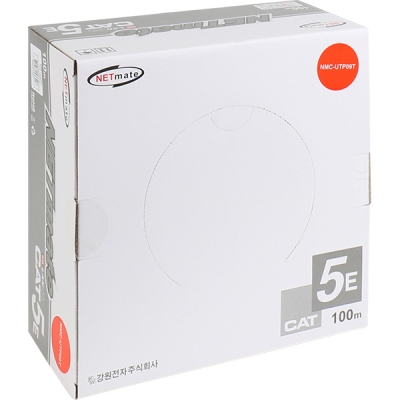 강원전자 넷메이트 CAT.5E UTP 케이블 100m (연선/레드) NMC-UTP09T