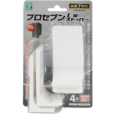 강원전자 프로세븐 지진 대비 전도 방지 스토퍼 (L형/30kg/화이트) PSL-N3404W