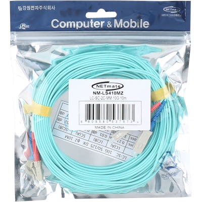 강원전자 넷메이트 10G 광점퍼코드 LC-SC-2C-멀티모드 10m NM-LS410MZ
