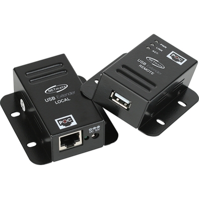 강원전자 넷메이트 USB2.0 1포트 익스텐더(RJ-45/50m)(전원 아답터 포함) KW-411C