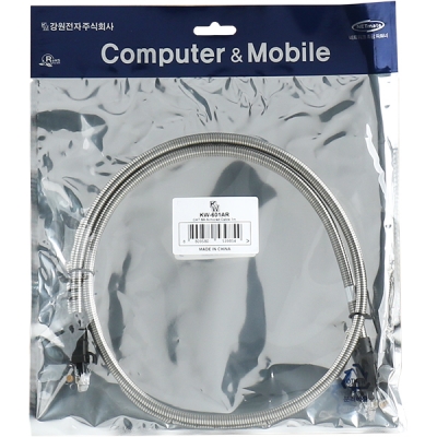 강원전자 KW CAT.6A UTP 기가비트 아머드 랜 케이블 1m KW-601AR
