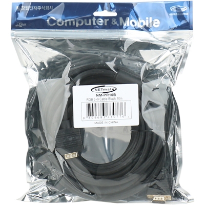 강원전자 넷메이트 RGB 3+9 모니터 케이블 10m (블랙) NM-PR10B