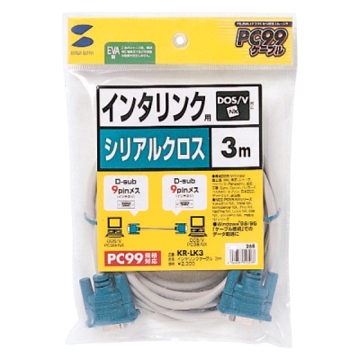 강원전자 산와서플라이 9핀 NULL MODEM 케이블 3m KR-LK3