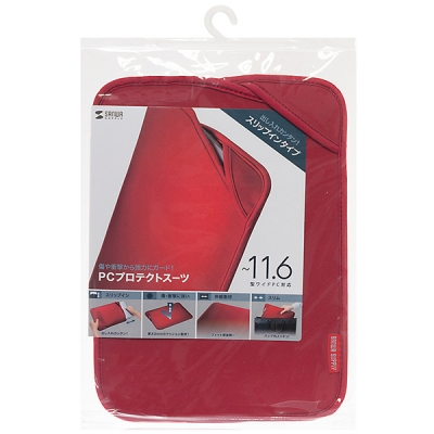 강원전자 산와서플라이 IN-WETSL11R 노트북 슬립 인 파우치(레드)