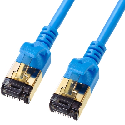 강원전자 산와서플라이 CAT.8 SSTP Ultra Slim 랜 케이블 1m KB-T8SL-01BL