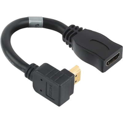 강원전자 넷메이트 HDMI M/F 위쪽 꺾임 케이블 젠더 0.15m NMG009