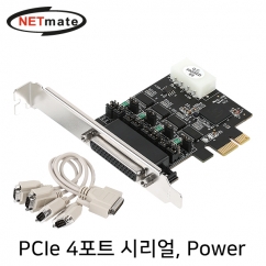 강원전자 넷메이트 4포트 PCI Express 시리얼카드 with Power(슬림PC겸용) CP-150