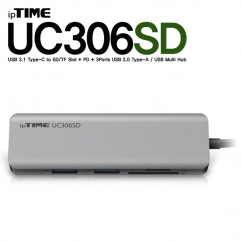 ipTIME(아이피타임) UC306SD USB3.1 Type C 6 in 1 멀티 허브