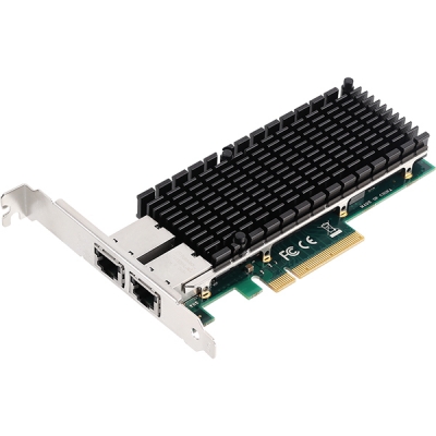 강원전자 넷메이트 PCI Express 듀얼 10GbE 랜카드(Intel)(슬림PC겸용) NM-SWG2