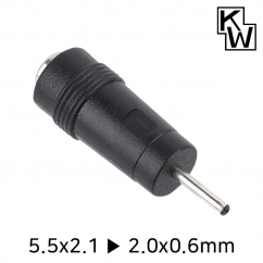 강원전자 KW 5.5x2.1 to 2.0x0.6mm 아답터 변환 잭 KW-DC01A