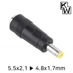강원전자 KW 5.5x2.1 to 4.8x1.7mm 아답터 변환 잭 KW-DC09A