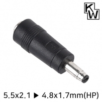 강원전자 KW 5.5x2.1 to 4.8x1.7mm(HP) 아답터 변환 잭 KW-DC10A