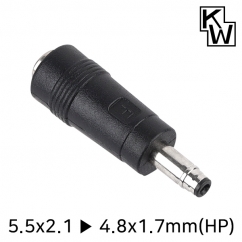 강원전자 KW 5.5x2.1 to 4.8x1.7mm(HP) 아답터 변환 잭 KW-DC10A