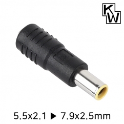 강원전자 KW 5.5x2.1 to 7.9x2.5mm 아답터 변환 잭 KW-DC19A