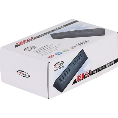 강원전자 넷메이트 USB3.0 10포트 유전원 충전 허브 NMU-H37PN