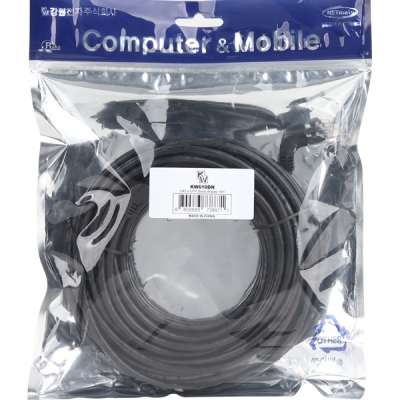 강원전자 KW CAT.6 UTP 랜 케이블 10m (아래쪽 꺾임) KW610DN
