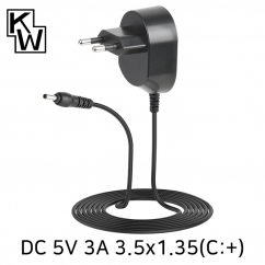 강원전자 KW 5V 3A SMPS 아답터(3.5x1.35(1.4)mm/C:+) KW-A5030C(SK01T8-0500300K)