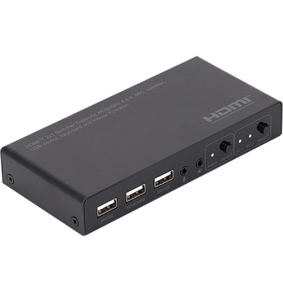 강원전자 넷메이트 4K 60Hz HDMI 2.0 KVM 2:1 스위치(USB) NM-PTK01