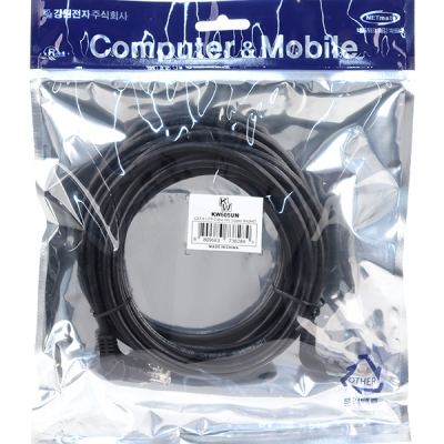 강원전자 KW CAT.6 UTP 랜 케이블 5m (위쪽 꺾임) KW605UN