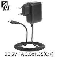 강원전자 KW 5V 1A SMPS 아답터(3.5x1.35(1.4)mm/C:+) KW-A5010C(SK01G-0500100K)