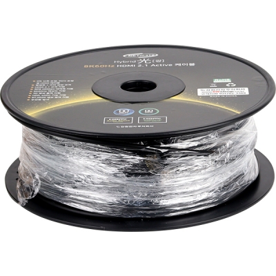 강원전자 넷메이트 HDMI2.1 Hybrid AOC 케이블 100m (골드) NM-HAP100G