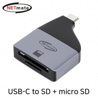 강원전자 넷메이트 USB Type C to SD + micro SD 카드리더기 NM-UCS01
