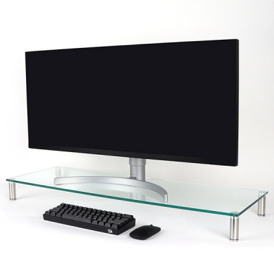 강원전자 넷메이트 다용도 강화유리 받침대(클리어/특대) NM-GCD04N