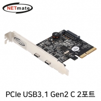 강원전자 넷메이트 USB3.1 Gen2 Type C 2포트 PCI Express 카드(슬림PC겸용) U-1800
