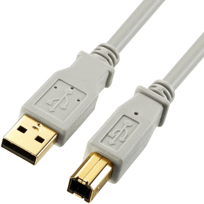 강원전자 산와서플라이 USB2.0 AM-BM 케이블 1m (USB-IF 인증) KU20-1HK2