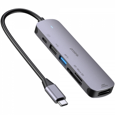 프로링크 USB3.0 Type C 6 in 1 멀티 허브 WG605A