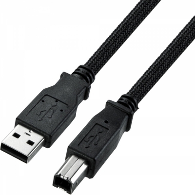 강원전자 산와서플라이 USB2.0 AM-BM 나일론메쉬 케이블 5m KU20-NM50K2