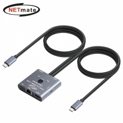 강원전자 넷메이트 USB Type C HDMI KVM 스위치(HDMI/LAN/USB/PD) NM-TCK01