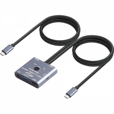 강원전자 넷메이트 USB Type C HDMI KVM 스위치(HDMI/USB/PD) NM-TCK02