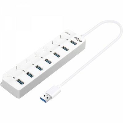 강원전자 넷메이트 USB3.0 7포트 허브 (화이트) NM-UBA307W