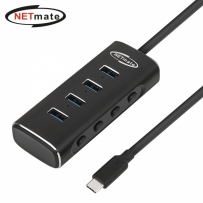 강원전자 넷메이트 USB3.1 Type C 4포트 허브 NM-UBC301