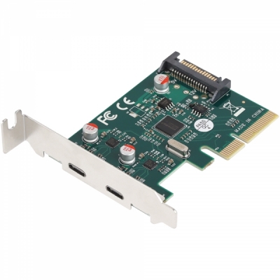 강원전자 넷메이트 USB3.1 Gen2 Type C 2포트 PCI Express 카드(슬림PC겸용) NM-SWC05