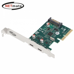 강원전자 넷메이트 USB3.1 Gen2 Type C 2포트 PCI Express 카드(슬림PC겸용) NM-SWC05