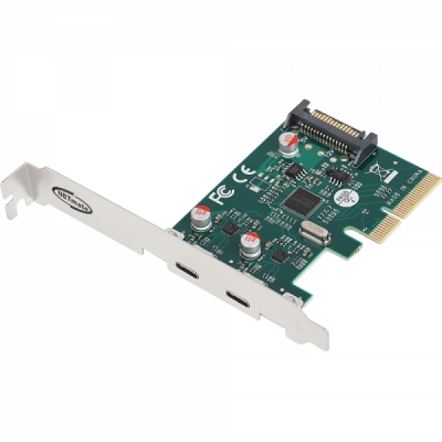 강원전자 넷메이트 USB3.1 Gen2 Type C 2포트 PCI Express 카드(슬림PC겸용) NM-SWC05