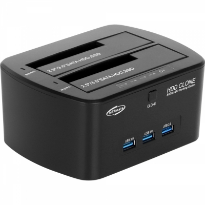 강원전자 넷메이트 USB3.0 SSD/HDD 도킹스테이션 + USB허브(하드복사기/하드미포함) NM-UDH02