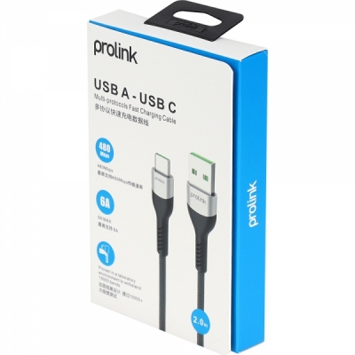 프로링크 USB AM-CM 고속충전 케이블 2m PF496-0200