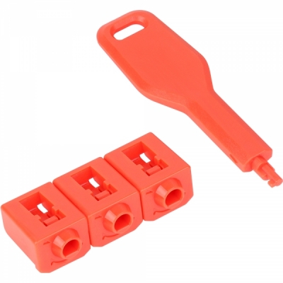 강원전자 넷메이트 광모듈 SFP 포트 잠금장치 세트(레드) NM-LSF02