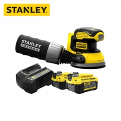 스탠리 20V MAX 충전 125mm 원형 오비탈 샌더 세트(4.0Ah 2팩) SCS220M2S-KR