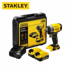 스탠리 20V MAX 충전 임팩트 렌치 세트(4.0Ah 2팩) SBW910M2K-KR