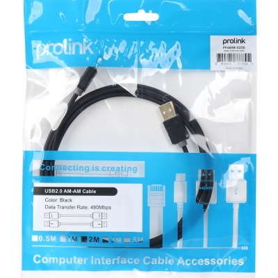 프로링크 USB2.0 AM-AM 케이블 2m PF469B-0200