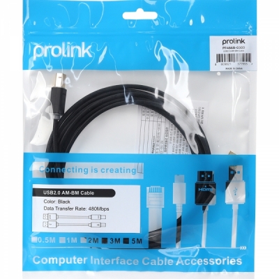 프로링크 USB2.0 AM-BM 케이블 3m PF466B-0300