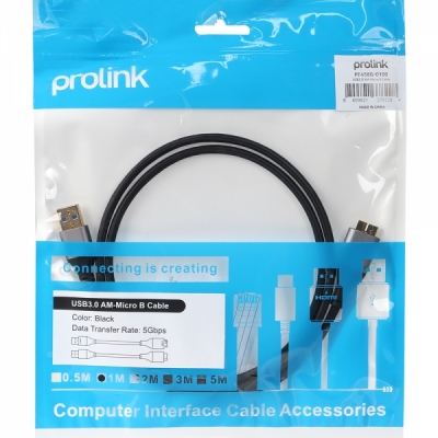 프로링크 USB3.0 AM-MicroB 케이블 1m PF458G-0100