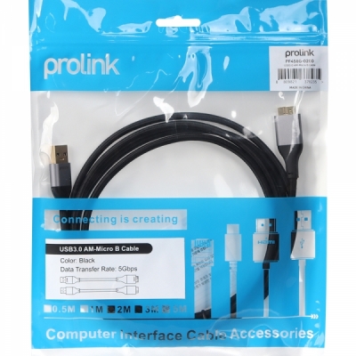 프로링크 USB3.0 AM-MicroB 케이블 2m PF458G-0200
