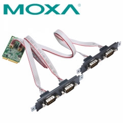 MOXA Mini PCI Express 4포트 RS232 시리얼카드 CP-104N-T