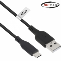강원전자 넷메이트 USB2.0 AM-CM 케이블 1m (블랙) NM-GCM01BN