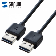 강원전자 산와서플라이 USB2.0 양면인식 AM-AM 케이블 0.5m KU-RAA05